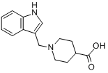 1-(1H-吲哚-3-基甲基)哌啶-4-甲酸分子式结构图