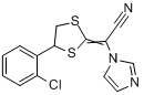 拉诺康唑;兰诺康唑;[4-(2-氯苯基)-1,3-亚二硫戊环-2-基]-2-咪唑-1-基-乙腈分子式结构图