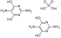 2,5-二氨基-4,6-二羟基嘧啶半硫酸盐分子式结构图