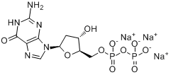 2'-脱氧鸟苷-5'-二磷酸三钠盐分子式结构图