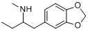 N-甲基-1-(3,4-亚甲二氧基苯基)-2-丁胺分子式结构图