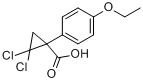 2,2-二氯-1-(4'-乙氧基苯基)环丙烷羧酸分子式结构图