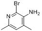 3-氨基-2-溴-4,6-二甲基吡啶分子式结构图