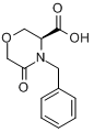 (S)-4-苄基-5-氧代吗啉-3-羧酸分子式结构图