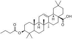 3-beta-羟基齐墩果酸丁酸酯分子式结构图