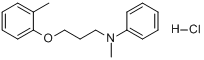 N-甲基-gamma-(2-甲基苯氧基)苯丙胺盐酸盐分子式结构图