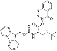 Fmoc-O-叔丁基-L-丝氨酸3,4-二氢-4-氧代-1,2,3-苯并三嗪-3-基酯;N-芴甲氧羰基-O-叔丁基-L-丝氨酸3,4-二氢-4分子式结构图