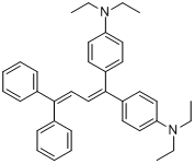 1,1-双(对二乙氨基苯基)-4,4-二苯基-1,3-丁二烯分子式结构图