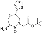 (2S,6R)-6-氨基-5-氧代-2-(2-噻吩基)四氢-1,4-硫氮杂卓-4-乙酸叔丁酯分子式结构图