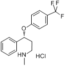 R-氟西汀;N-甲基-gamma-[4-(三氟甲基)-苯氧基]-苯丙胺分子式结构图