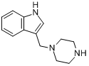 3-(哌嗪-1-基甲基)-1H-吲哚分子式结构图