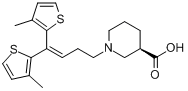 噻加宾;(3R)-1-[4,4-双(3-甲基噻吩-2-基)丁-3-烯基]哌啶-3-甲酸分子式结构图