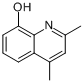 2,4-二甲基-8-羟基喹啉分子式结构图