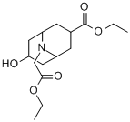 7-乙氧基碳酰-9-(乙氧基碳酰甲基)-9-氮杂双环[3,3,1]壬烷-3-醇分子式结构图