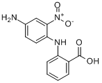 4-氨基-2-硝基二苯胺-2'-甲酸分子式结构图