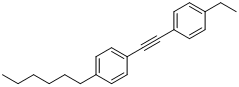 1-乙基-4-[2-(4-己基苯基)乙炔基]苯分子式结构图