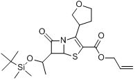 6-[1-[(叔丁基二甲基硅)氧]乙基]-7-氧代-3-(四氢-3-呋喃基)-4-硫杂-1-氮杂双环[3.2.0]庚-2-烯-2-羧酸烯丙酯分子式结构图