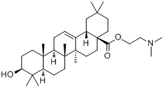 齐墩果酸二甲胺基乙酯分子式结构图