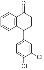 4-(3,4-二氯苯)-3,4-二氢-2H-萘-1-酮分子式结构图