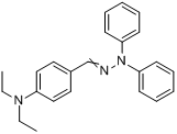 4-二乙氨基苯甲醛-N,N-二苯腙分子式结构图