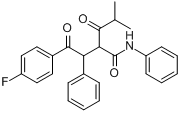 4-氟-alpha-[2-甲基-1-氧丙基]-gama-氧代-N,beta-二苯基苯丁酰胺分子式结构图