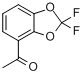 4-乙酰基-2,2-二氟-1,3-苯并二恶茂分子式结构图