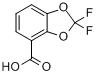 2,2-二氟-1,3-苯并二恶茂-4-羧酸;2,2-二氟-1,3-苯并二噁茂-4-羧酸分子式结构图