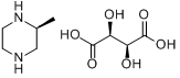 (S)-2-甲基哌嗪酒石酸盐分子式结构图