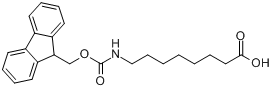 N-Fmoc-8-氨基辛酸;N-芴甲氧羰基-8-氨基辛酸分子式结构图