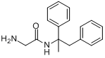 立马醋胺;(+/-)-2-氨基-N-(1-甲基-1,2-二苯基乙基)乙酰胺分子式结构图