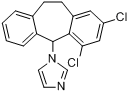 依柏康唑;(+/-)-1-(2,4-二氯-10,11-二氢-5H-二苯并[a,d]环庚烯-5-基)咪唑分子式结构图