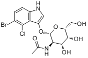 5-溴-4-氯-3-吲哚基-N-乙酰-beta-D-氨基半乳糖苷分子式结构图