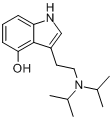 4-羟基-N,N-二异丙基色胺分子式结构图