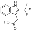 2-(三氟甲基)-1H-吲哚-3-乙酸分子式结构图
