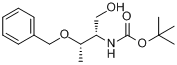 Boc-O-苄基-D-苏氨醇;Boc-(2R,3R)-2-氨基-3-苄氧基-1-丁醇;N-叔丁氧羰基-(2R,3R)-2-氨基-3-苄氧基-1-丁醇分子式结构图