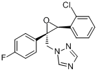 氟环唑;1-[[(2S,3S)-3-(2-氯苯基)-2-(4-氟苯基)环氧乙烷-2-基]甲基]-1,2,4-三唑分子式结构图