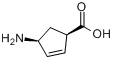 (1R,4S)-4-氨基环戊-2-烯甲酸分子式结构图