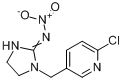 吡虫啉;1-(6-氯-3-吡啶基甲基)-N-硝基亚咪唑烷-2-基胺分子式结构图