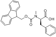 N-芴甲氧羰酰基-N-甲基-D-苯丙氨酸分子式结构图