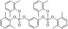 间苯二酚双[二(2,6-二甲基苯基)磷酸酯]分子式结构图