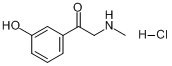 1-(3-羟基苯基)-2-(甲氨基)乙酮盐酸盐分子式结构图