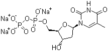 2'-脱氧胸苷-5'-二磷酸三钠盐分子式结构图