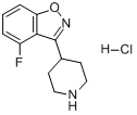 6-氟-3-(4-哌啶基)-1,2-苯并异噁唑盐酸盐分子式结构图