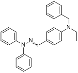 4-(N-乙基-N-苄基)氨基苯甲醛-1,1-二苯腙分子式结构图