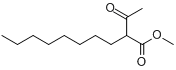 2-辛基乙酰乙酸甲酯;2-乙酰基癸酸甲酯分子式结构图
