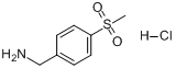 4-(甲磺酰基)苄胺盐酸盐分子式结构图