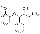 (R*,R*)-3-氨基-1-(2-乙氧基苯氧基)-1-苯基丙-2-醇分子式结构图