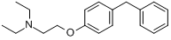 替米利芬;N,N-二乙基-2-(4-苄基苯氧基)乙胺分子式结构图