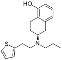 罗替戈汀;(S)-5,6,7,8-四氢-6-(丙基(2-(2-噻吩基)乙基)氨基)-1-萘酚分子式结构图