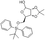 5-O-叔丁基二苯基硅烷-2,3-O-异亚丙基-D-呋喃核糖分子式结构图